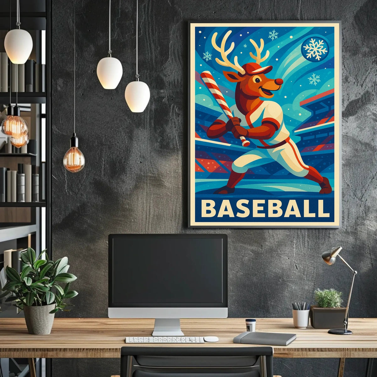 Winter Baseball Fantasy Poster