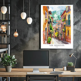 San Sebastián Street Scene Poster PosterGoat