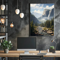Yosemite Scenic View Poster Wall Art Print