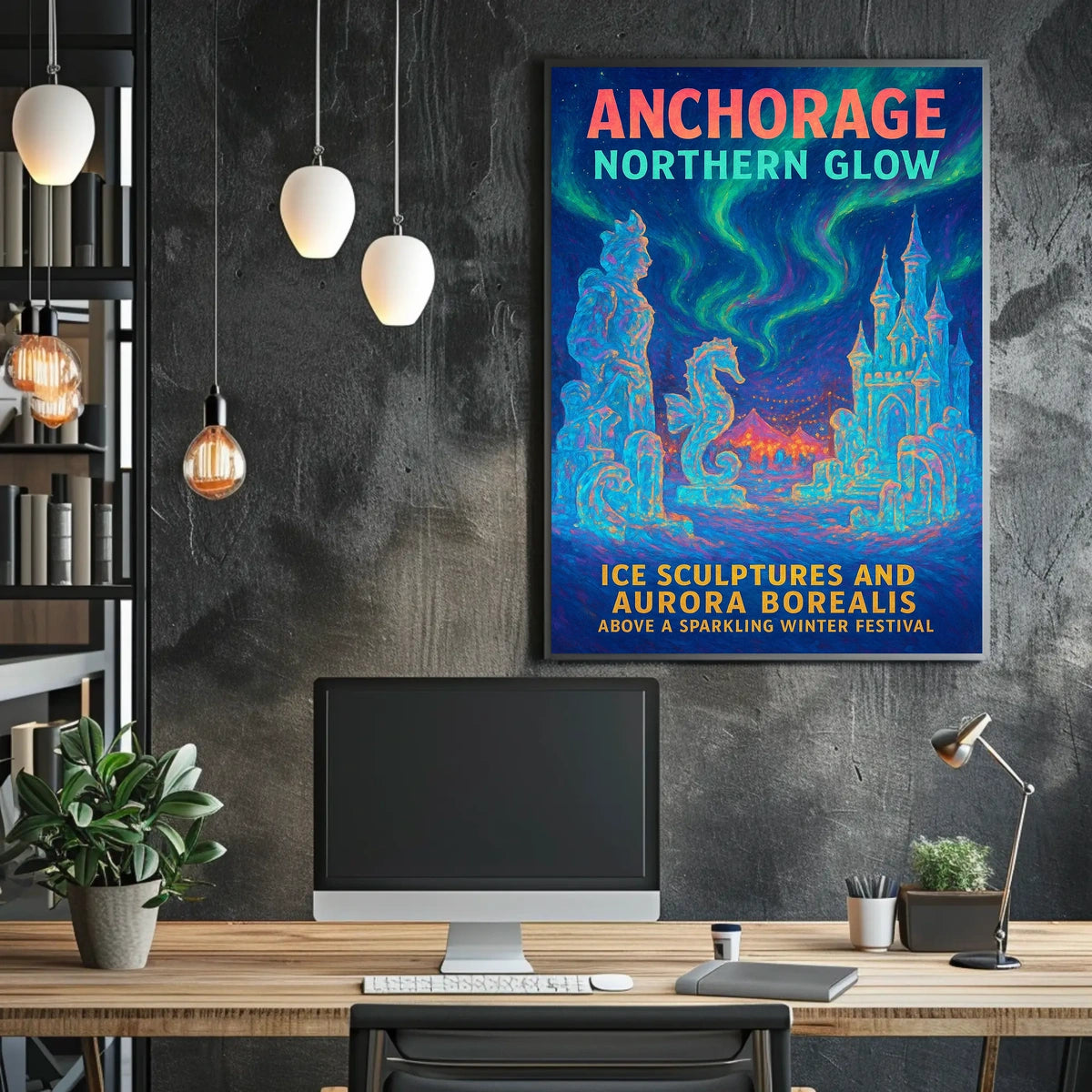 Anchorage Northern Glow Poster