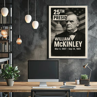 William McKinley 25th President of the United States Digital Montaje Poster