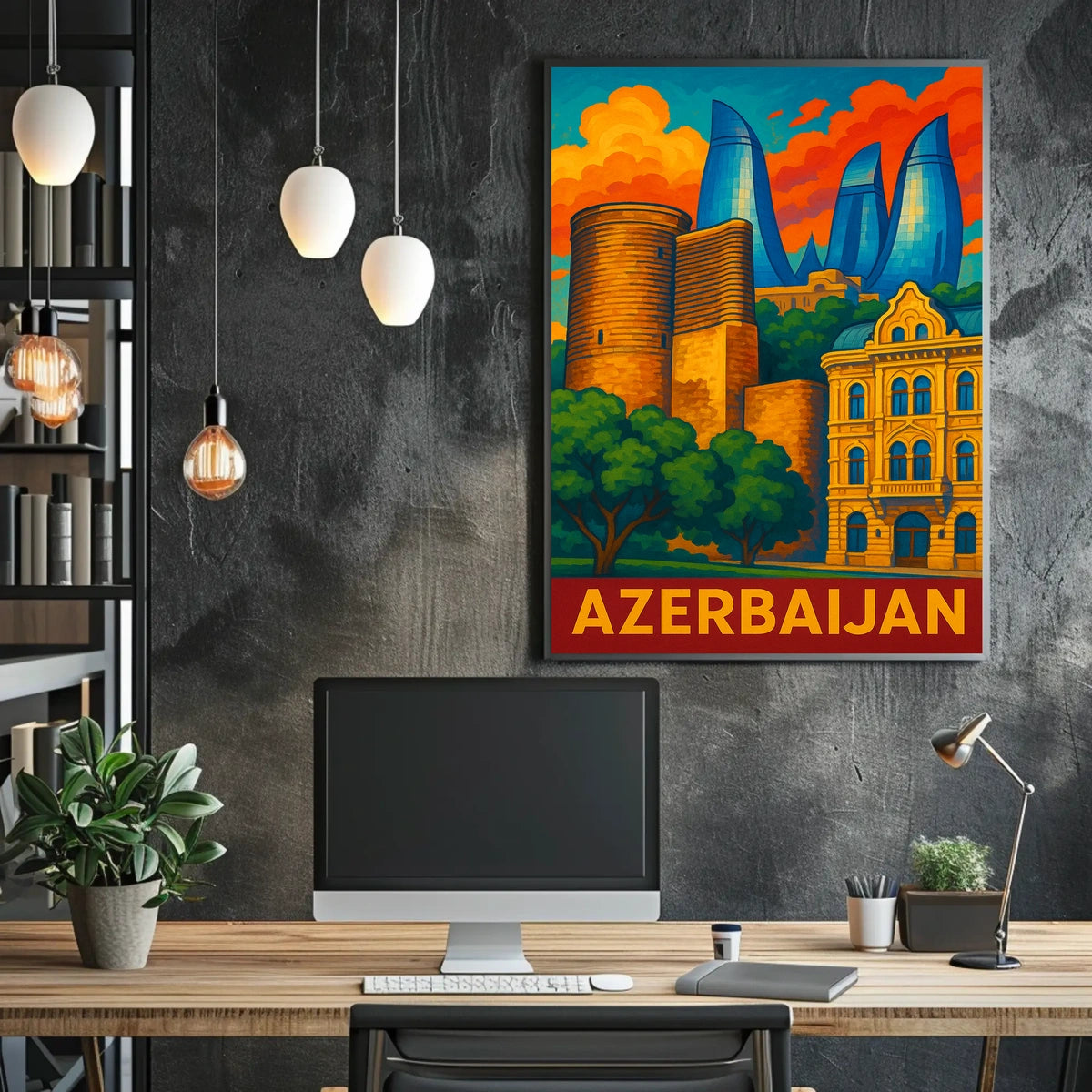 Azerbaijan Architectural Wonders Poster