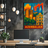 Azerbaijan Architectural Wonders Poster