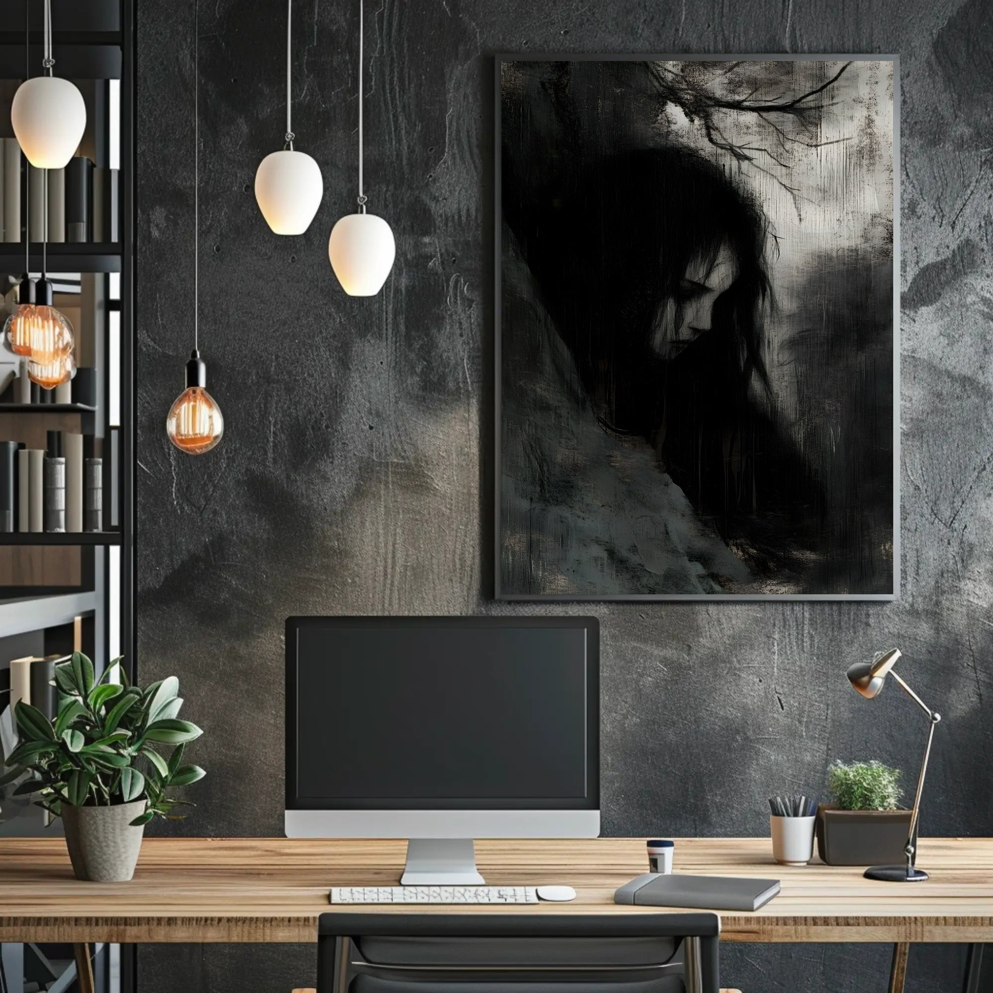 Mystical Gothic Figure in Dark Artistic Poster PosterGoat
