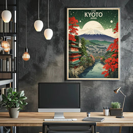 Kyoto Japan Vintage Travel Art Poster - Cultural or Heritage Poster