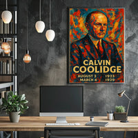 Calvin Coolidge 30th President of the United States Glitch Hop Art Poster