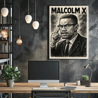 Malcolm X Portrait Poster