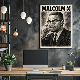 Malcolm X Portrait Poster