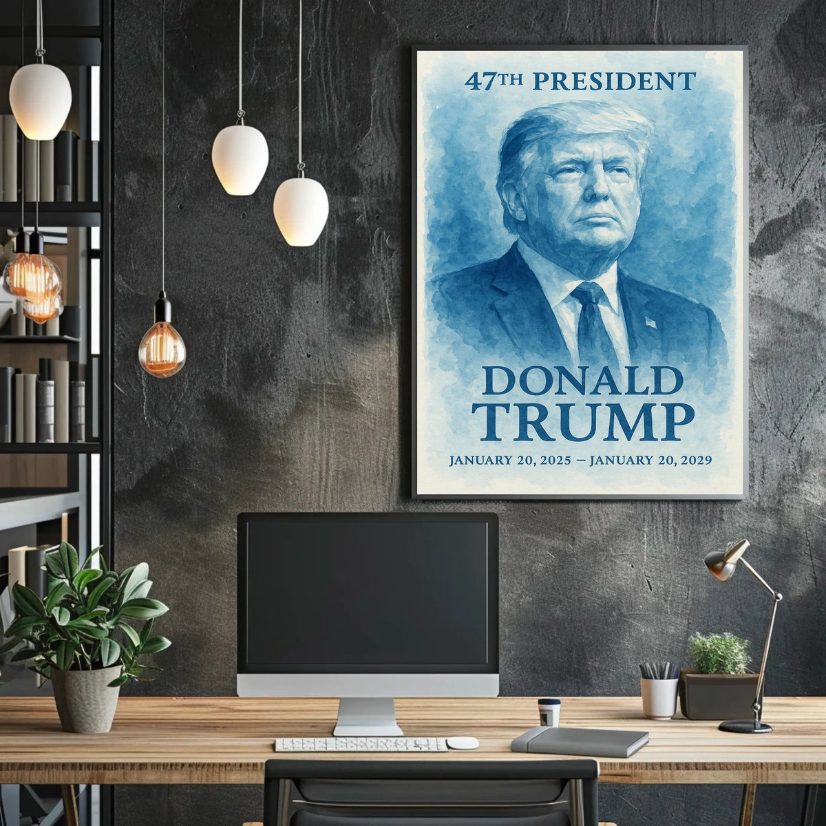 Trump Visionary Horizon Watercolor Patriot Poster