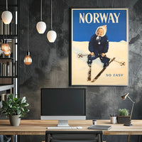 Norway Winter Travel Poster PosterGoat