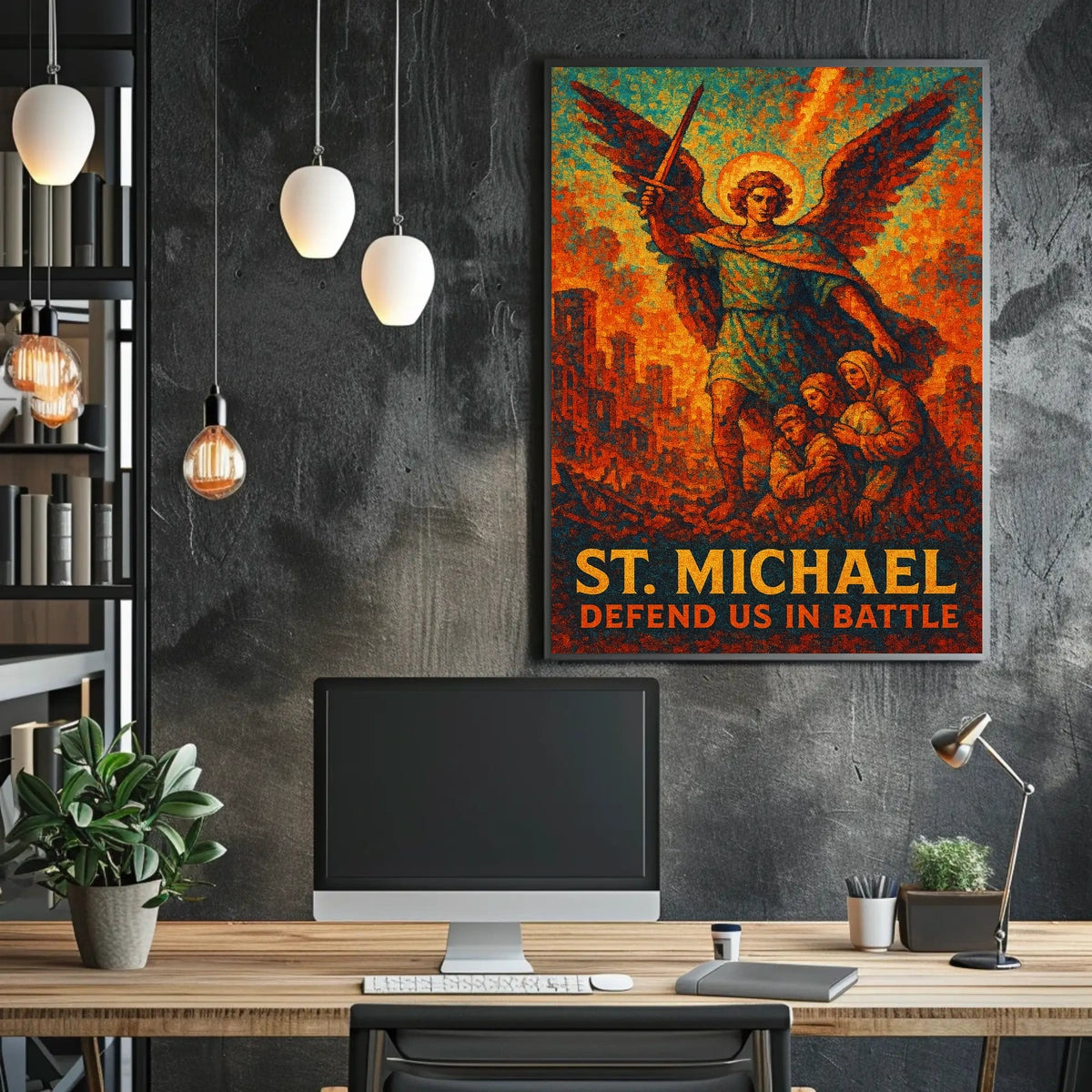 St. Michael Defend Us In Battle Poster