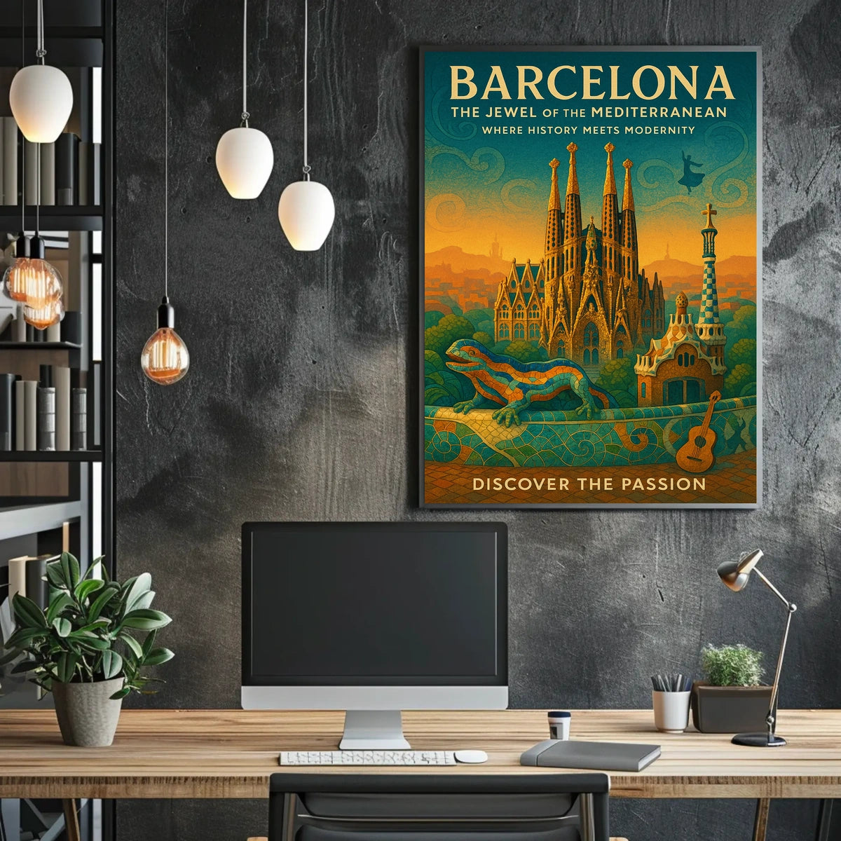 Barcelona The Jewel of the Mediterranean Poster
