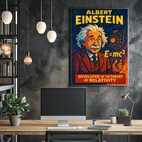 Albert Einstein Vintage Relativity Theory Scientific Collectors Inspiration Timeless Iconic Poster