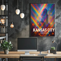 Kansas City Abstract Surrealism Art Poster Print