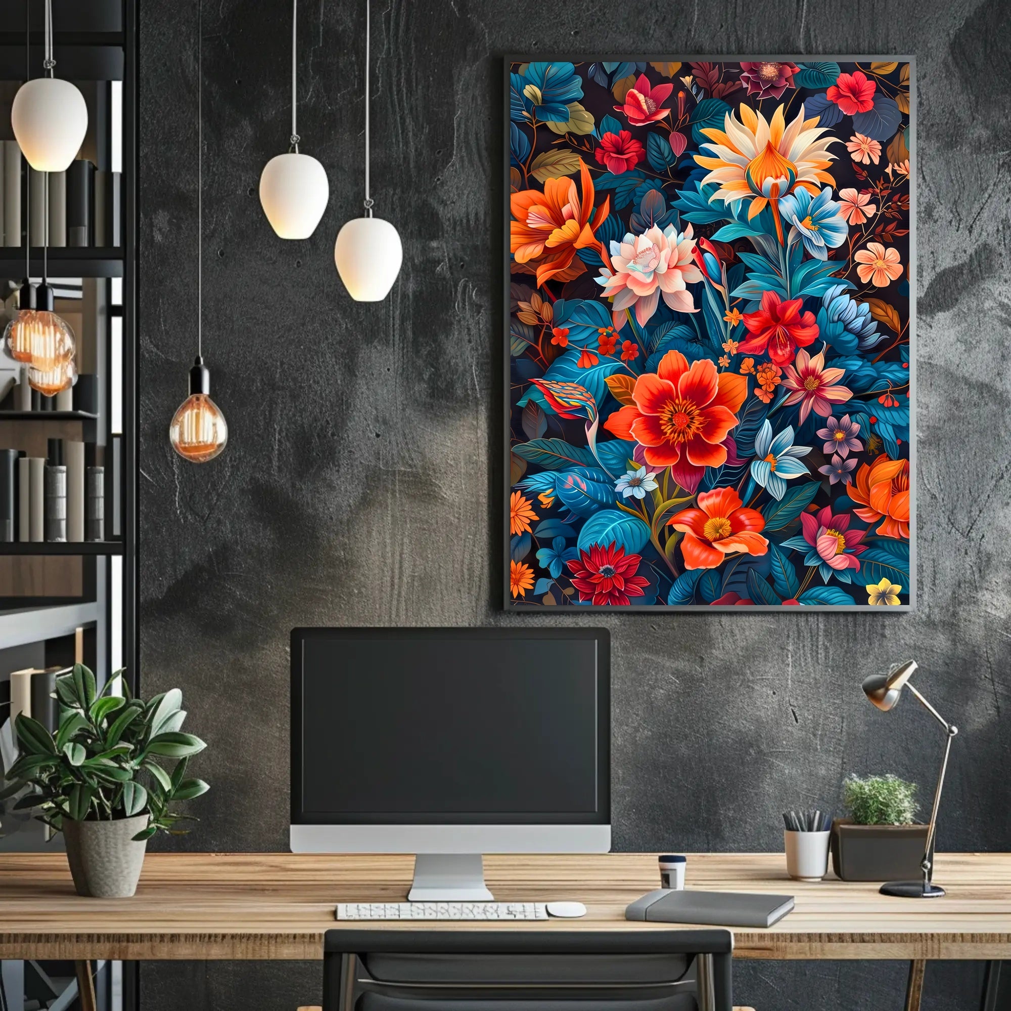 Vibrant Floral Symphony William Morris Art Poster