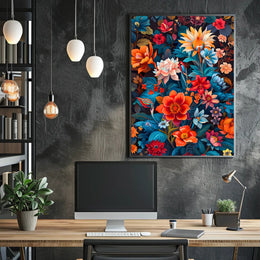 Vibrant Floral Symphony William Morris Art Poster