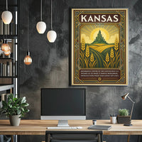 Kansas Heart of America Poster PosterGoat