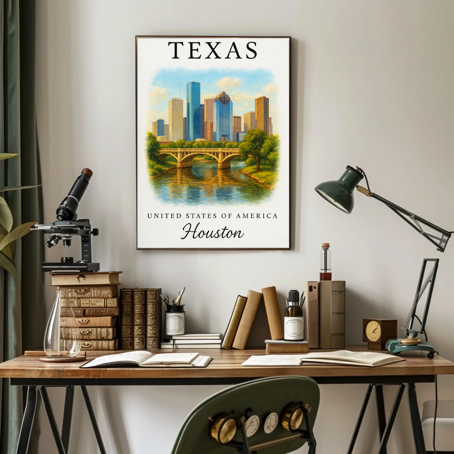Texas, Houston Signature Series Vintage Travel Poster