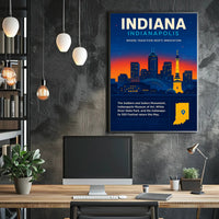 Indianapolis Skyline Travel Poster PosterGoat