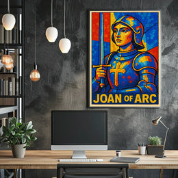 Joan Of Arc A Stained Glass Tribute Poster