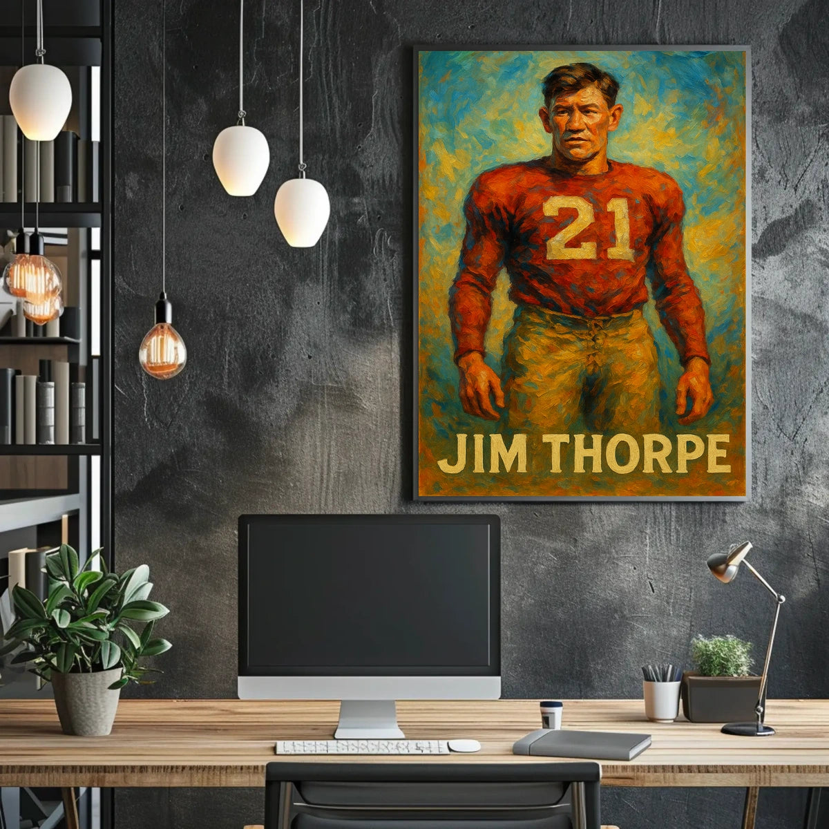 Jim Thorpe Iconic Athlete Poster
