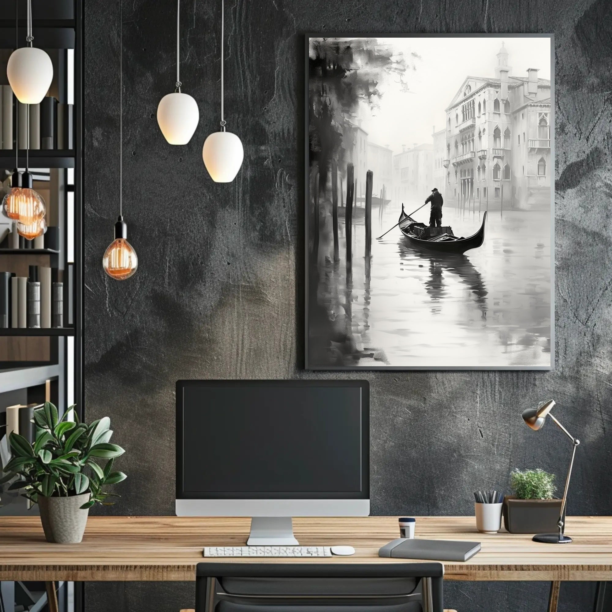 Gondola In The Mist Poster