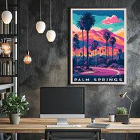 Palm Springs Vivid Sunset Poster