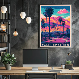Palm Springs Vivid Sunset Poster