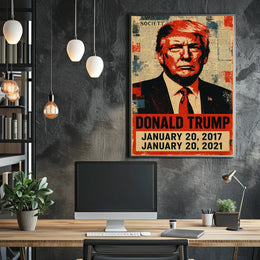 Donald Trump 45th President of the United States Street Art Mashup Poster