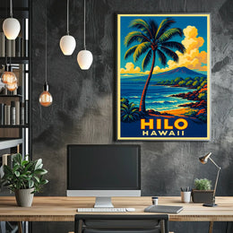 Hilo, Hawaii Tropical Paradise Poster