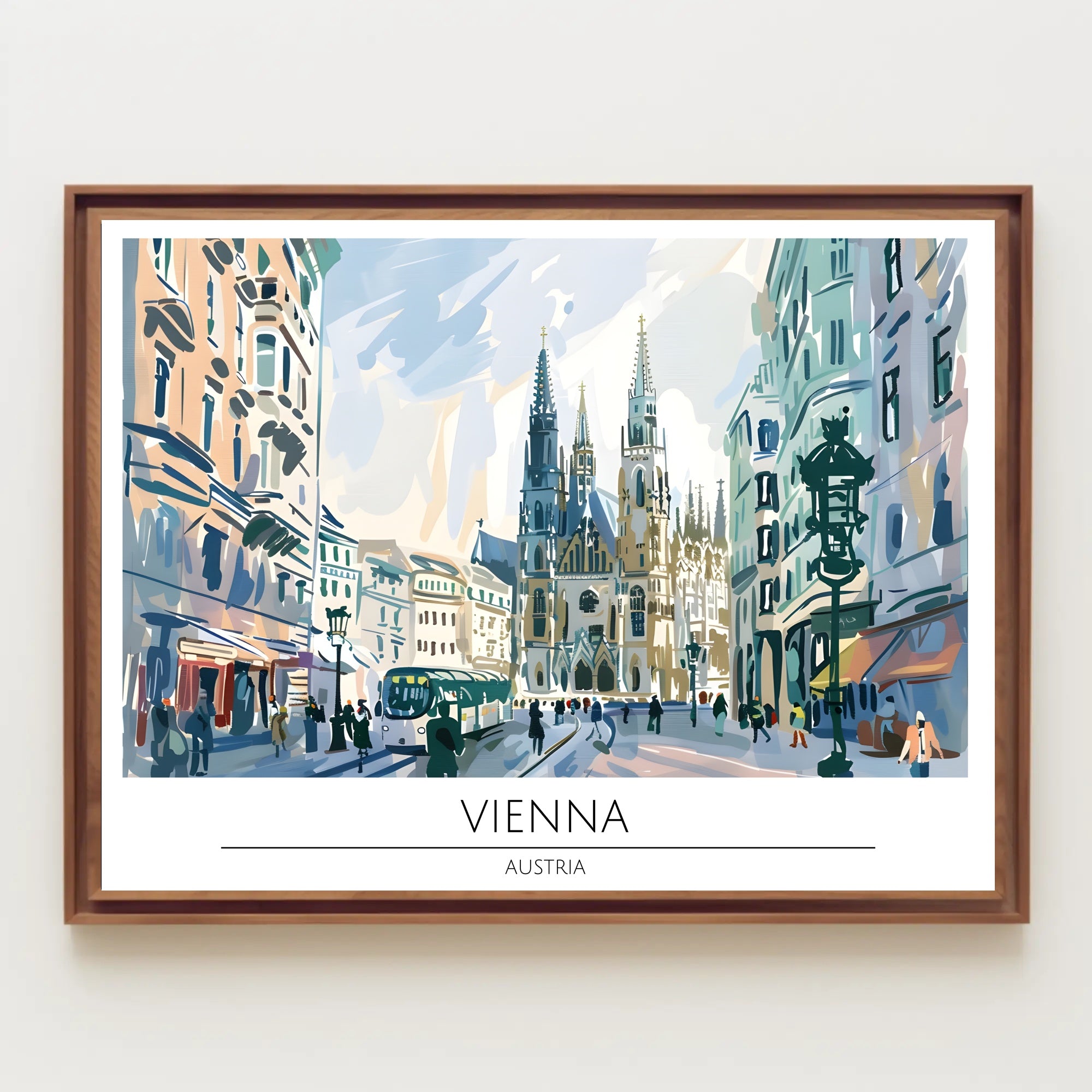 Vienna Streetscape Poster PosterGoat