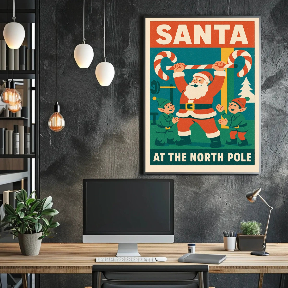 Santa Claus Strength Holiday Fantasy Mythology Poster