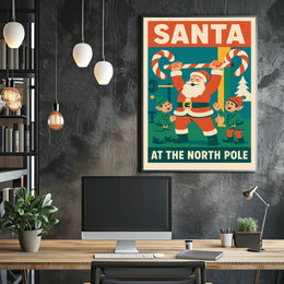 Santa Claus Strength Holiday Fantasy Mythology Poster