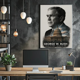 George W. Bush 43rd President of the United States Reflections Poster