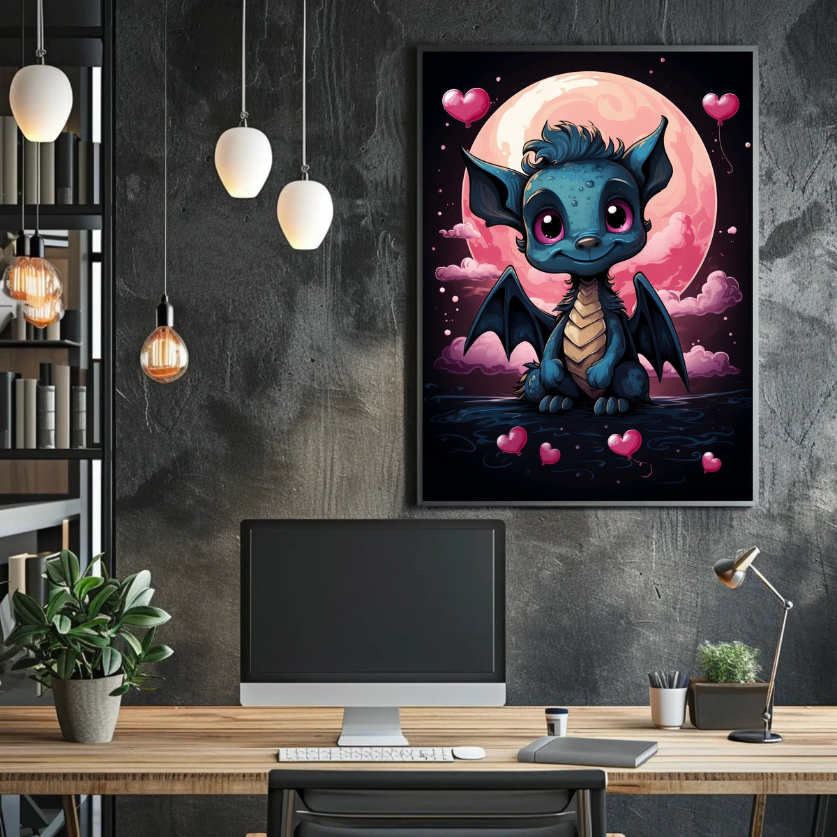 Moonlit Dreams The Adorable Dragon Art Print