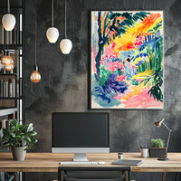 Vibrant Expressionist Landscape Art Poster - Abstract, Artistic, or Pop Culture Poster
