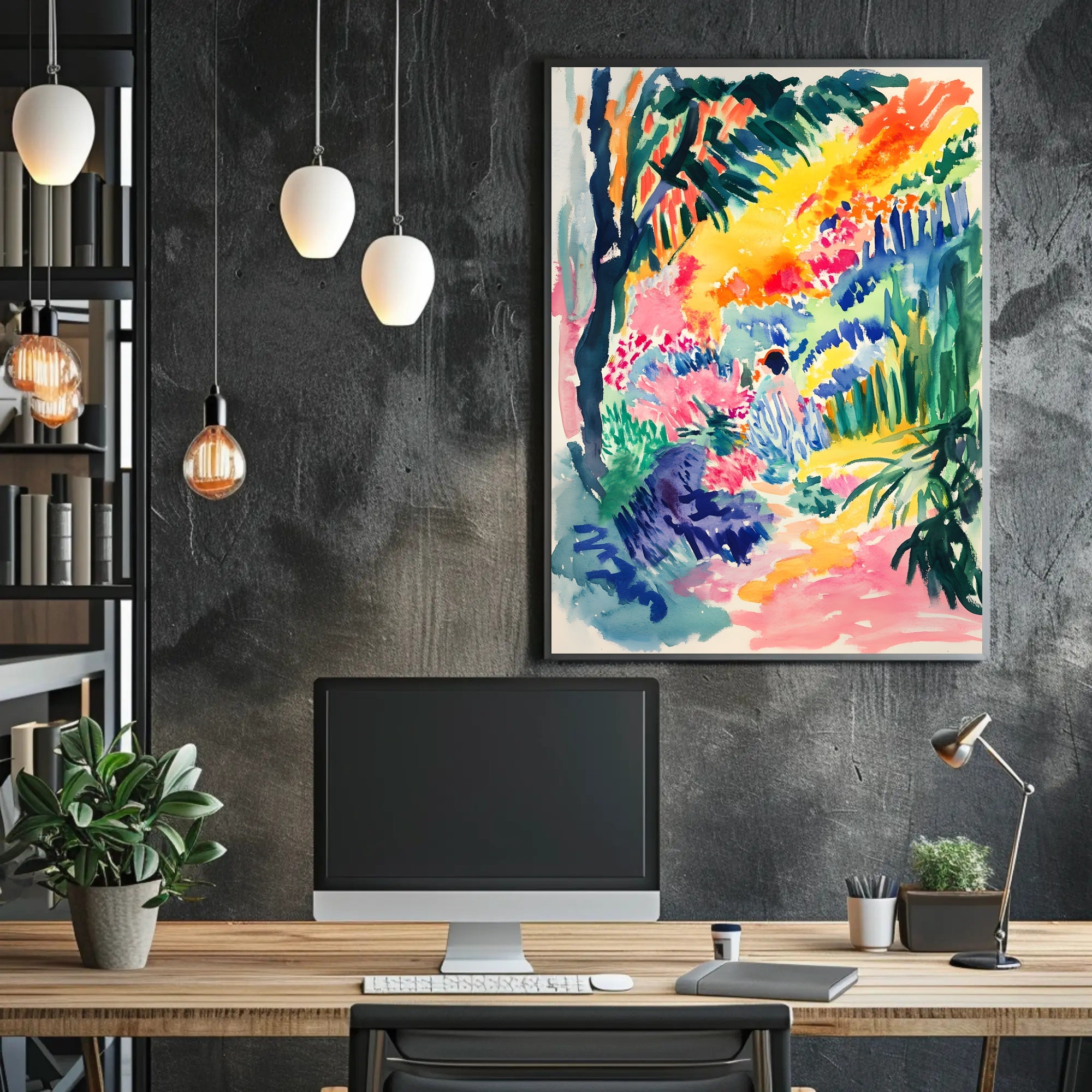 Vibrant Expressionist Landscape Art Poster - Abstract, Artistic, or Pop Culture Poster