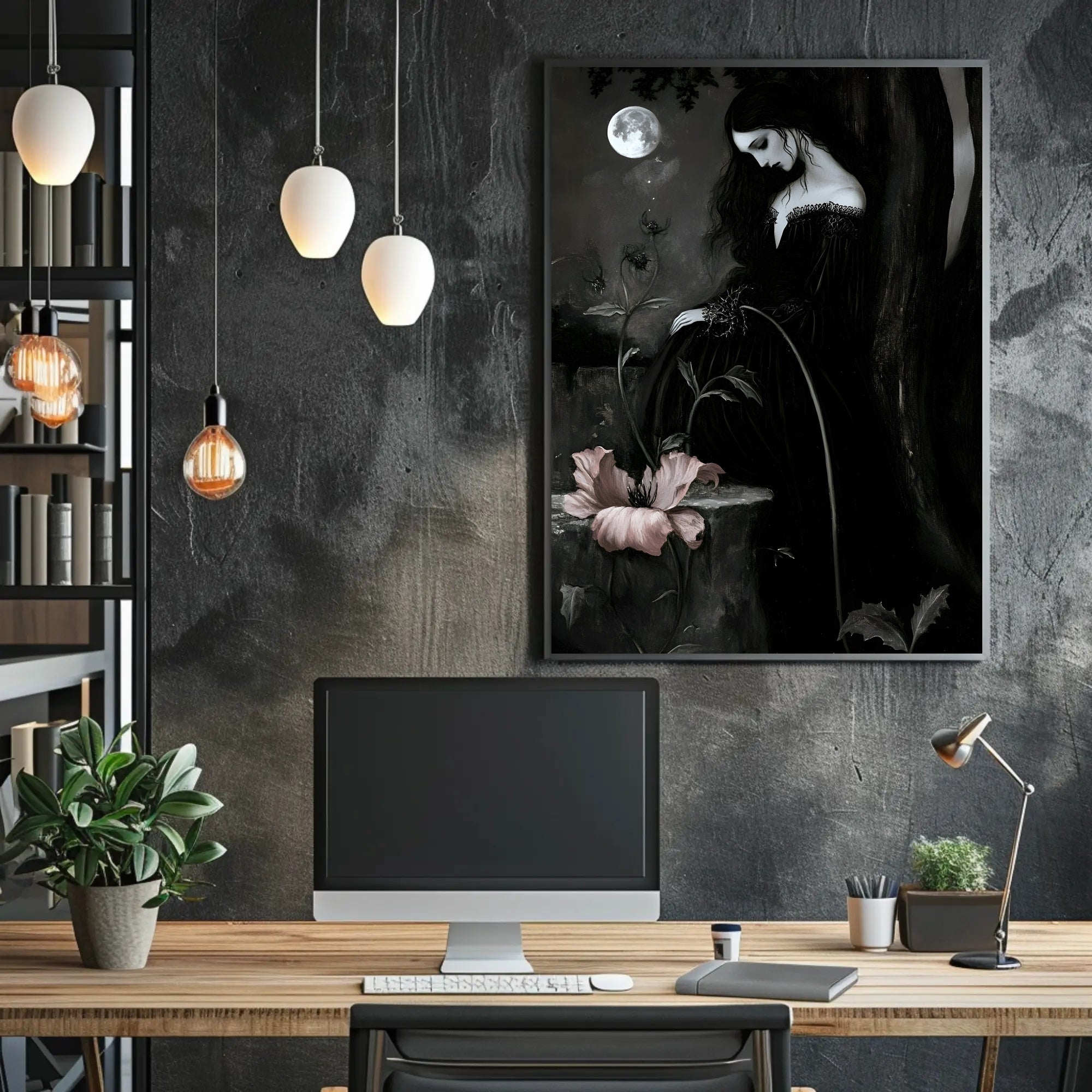 Gothic Moonlit Mystery: Fantasy or Mythology Poster PosterGoat