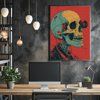 Cybernetic Skull Art Poster PosterGoat