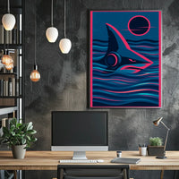 Shark In The Waves Poster