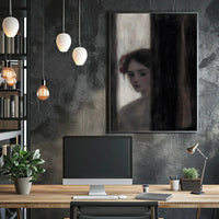 Contemplative Portrait of a Woman - Artistic Poster PosterGoat
