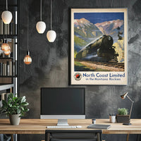 North Coast Limited in the Montana Rockies Poster