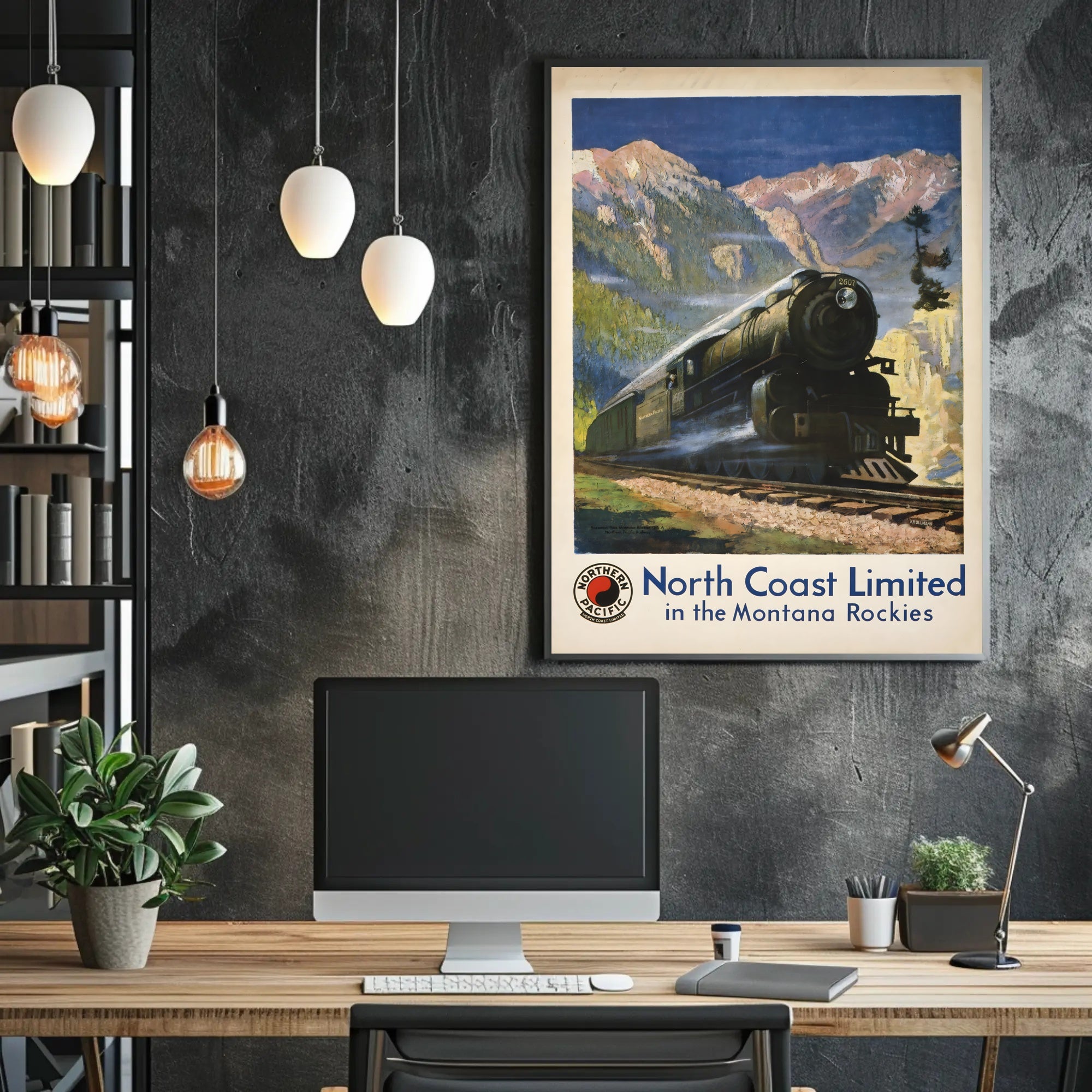 North Coast Limited in the Montana Rockies Poster