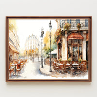Parisian Street Café Scene Poster PosterGoat