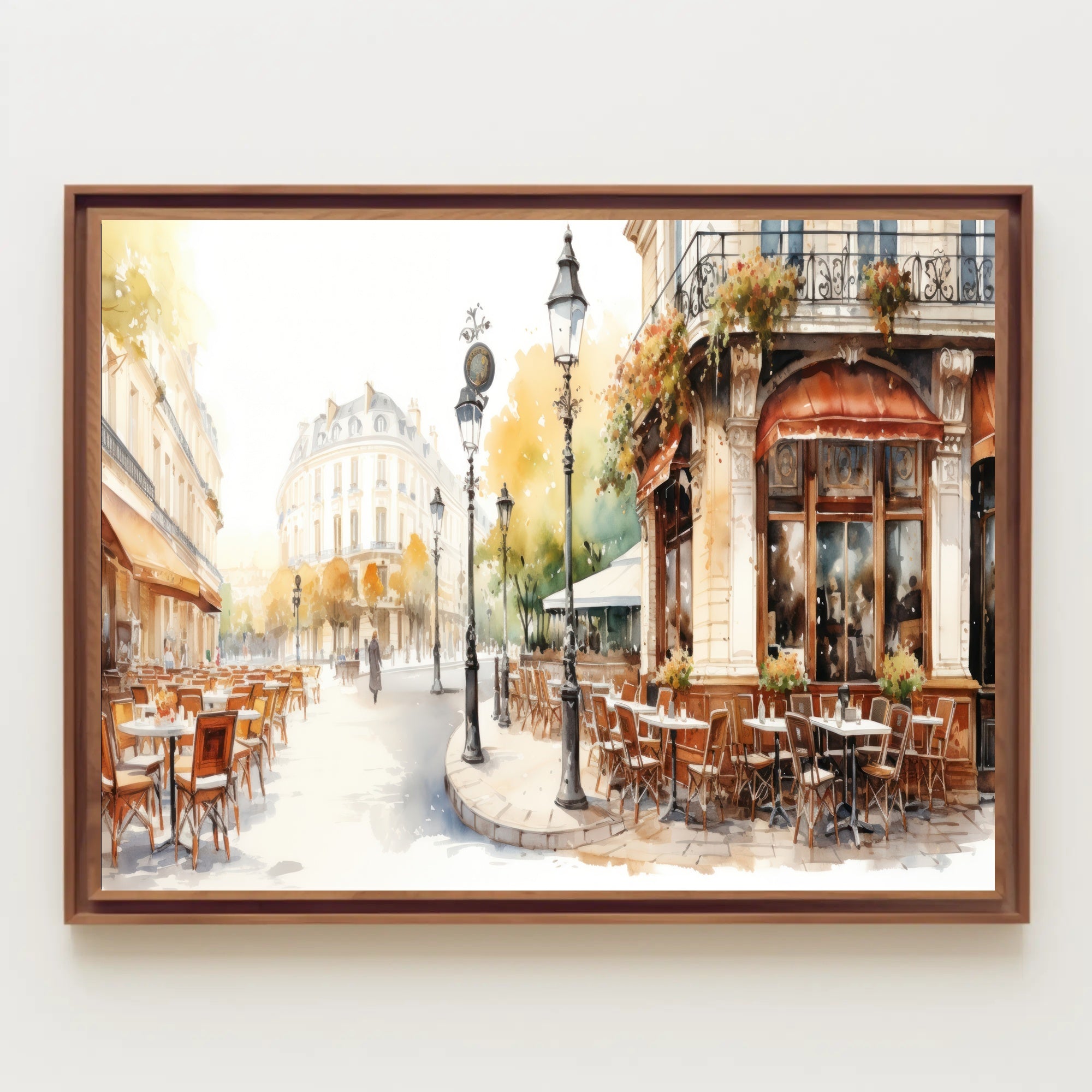 Parisian Street Café Scene Poster PosterGoat