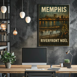 Memphis Riverfront Noël Poster