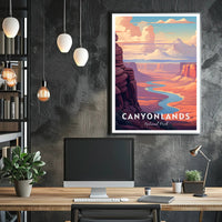 Canyonlands Scenic Vintage Travel Poster Print