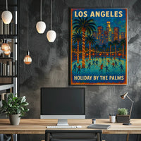 Los Angeles Holiday by the Palms Poster
