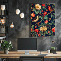 Enchanted Garden Birds Wall Art Print