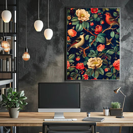 Enchanted Garden Birds Wall Art Print